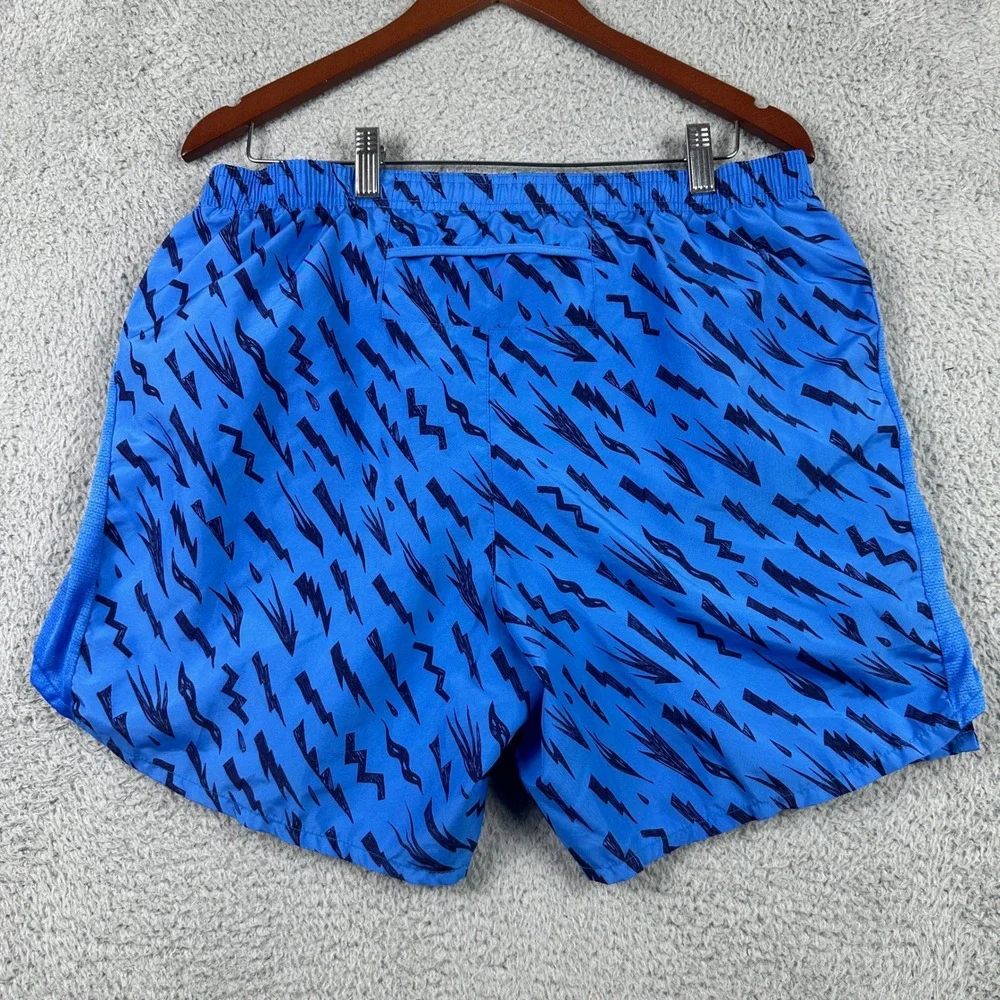 Nike Dri-Fit Running Shorts Mens XL Blue Lightning Bolt Athletic CJ5358-402